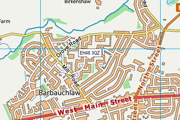 EH48 3QZ map - OS VectorMap District (Ordnance Survey)