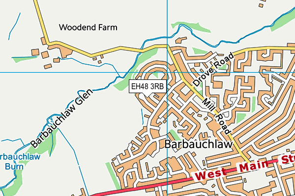 EH48 3RB map - OS VectorMap District (Ordnance Survey)