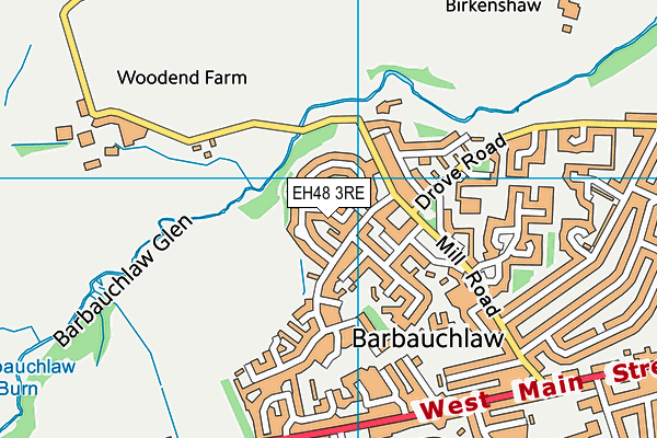 EH48 3RE map - OS VectorMap District (Ordnance Survey)