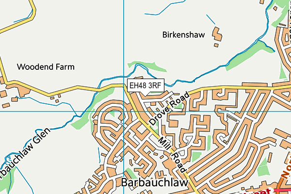 EH48 3RF map - OS VectorMap District (Ordnance Survey)