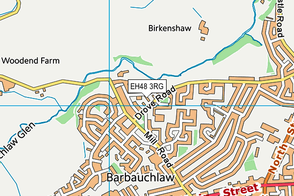 EH48 3RG map - OS VectorMap District (Ordnance Survey)