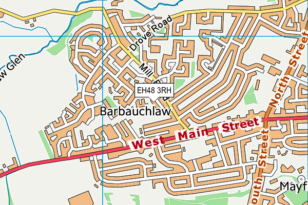 EH48 3RH map - OS VectorMap District (Ordnance Survey)