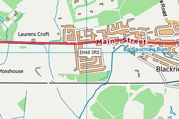 EH48 3RS map - OS VectorMap District (Ordnance Survey)