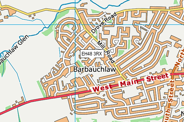 EH48 3RX map - OS VectorMap District (Ordnance Survey)