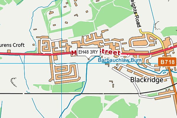 EH48 3RY map - OS VectorMap District (Ordnance Survey)