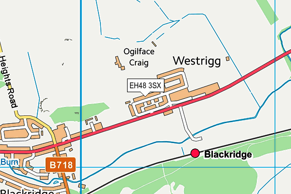 EH48 3SX map - OS VectorMap District (Ordnance Survey)