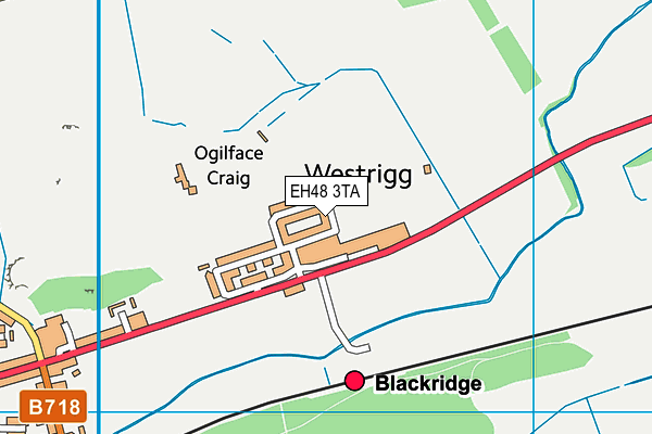 EH48 3TA map - OS VectorMap District (Ordnance Survey)