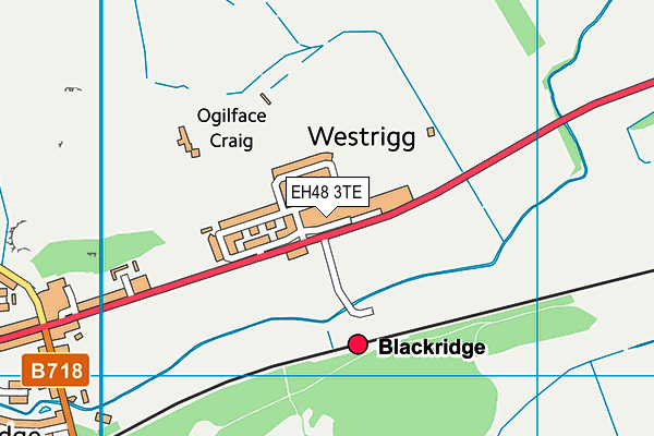 EH48 3TE map - OS VectorMap District (Ordnance Survey)