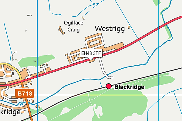 EH48 3TF map - OS VectorMap District (Ordnance Survey)
