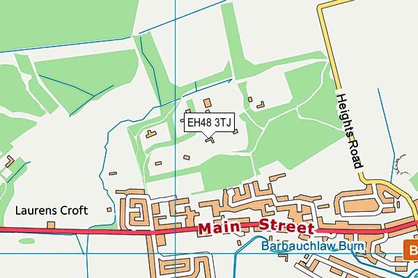 EH48 3TJ map - OS VectorMap District (Ordnance Survey)