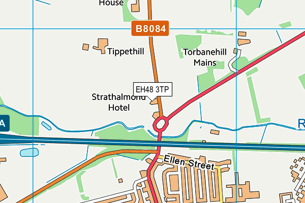 EH48 3TP map - OS VectorMap District (Ordnance Survey)