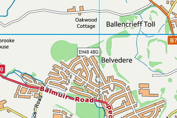 EH48 4BG map - OS VectorMap District (Ordnance Survey)