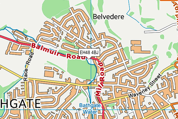 EH48 4BJ map - OS VectorMap District (Ordnance Survey)
