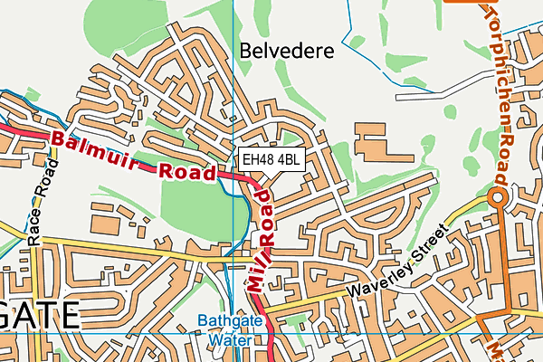 EH48 4BL map - OS VectorMap District (Ordnance Survey)