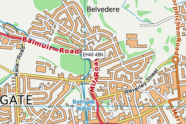 EH48 4BN map - OS VectorMap District (Ordnance Survey)