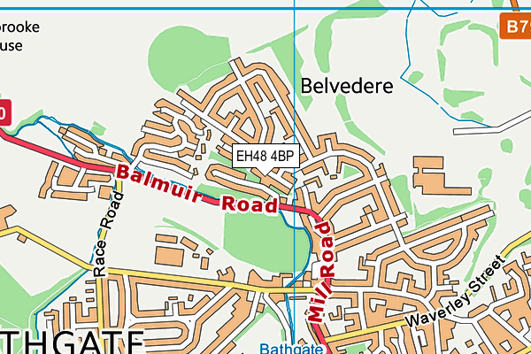 EH48 4BP map - OS VectorMap District (Ordnance Survey)