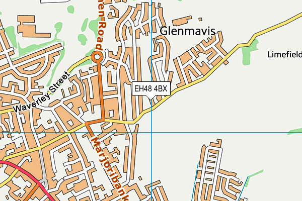 EH48 4BX map - OS VectorMap District (Ordnance Survey)