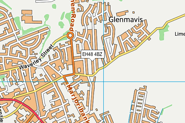 EH48 4BZ map - OS VectorMap District (Ordnance Survey)