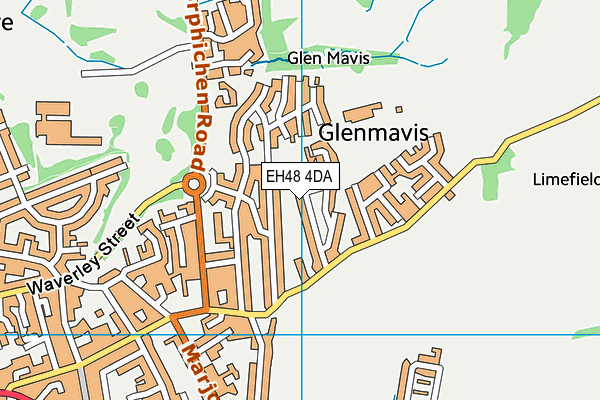 EH48 4DA map - OS VectorMap District (Ordnance Survey)