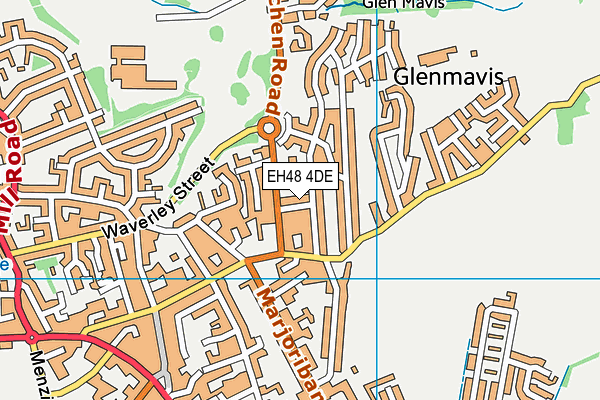 EH48 4DE map - OS VectorMap District (Ordnance Survey)