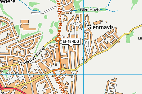 EH48 4DG map - OS VectorMap District (Ordnance Survey)