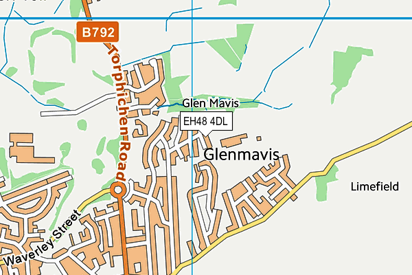 EH48 4DL map - OS VectorMap District (Ordnance Survey)