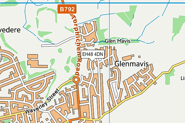 EH48 4DN map - OS VectorMap District (Ordnance Survey)