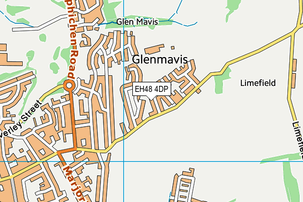 EH48 4DP map - OS VectorMap District (Ordnance Survey)