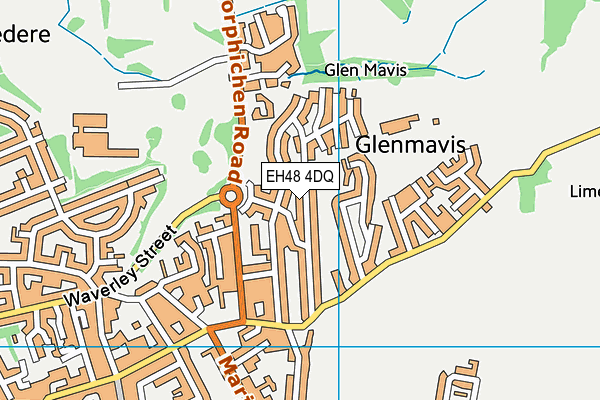 EH48 4DQ map - OS VectorMap District (Ordnance Survey)