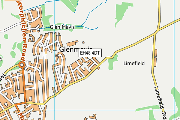 EH48 4DT map - OS VectorMap District (Ordnance Survey)