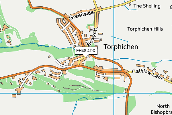 EH48 4DX map - OS VectorMap District (Ordnance Survey)