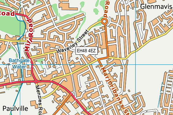EH48 4EZ map - OS VectorMap District (Ordnance Survey)