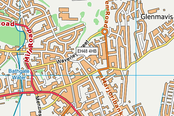 EH48 4HB map - OS VectorMap District (Ordnance Survey)