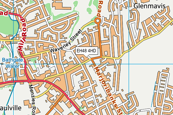 EH48 4HD map - OS VectorMap District (Ordnance Survey)