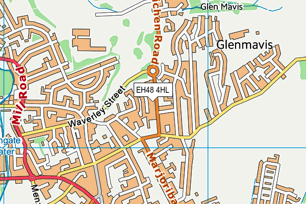 EH48 4HL map - OS VectorMap District (Ordnance Survey)