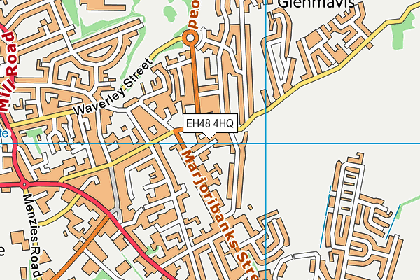 EH48 4HQ map - OS VectorMap District (Ordnance Survey)