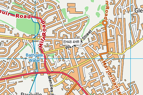 EH48 4HR map - OS VectorMap District (Ordnance Survey)
