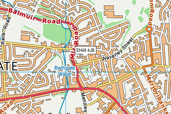 EH48 4JB map - OS VectorMap District (Ordnance Survey)