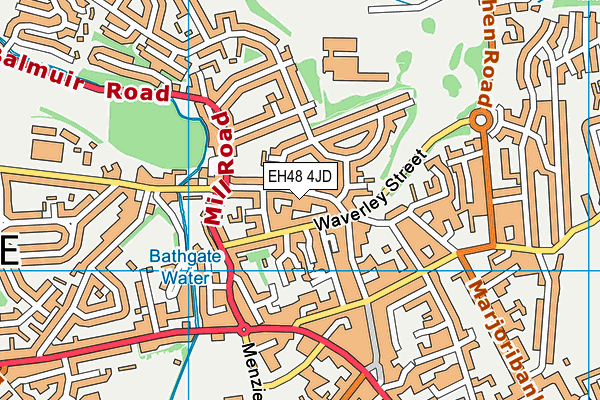 EH48 4JD map - OS VectorMap District (Ordnance Survey)