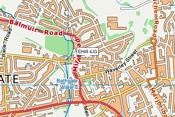 EH48 4JG map - OS VectorMap District (Ordnance Survey)