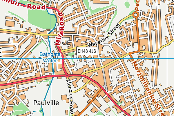 EH48 4JS map - OS VectorMap District (Ordnance Survey)