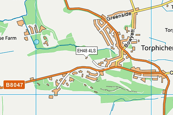 EH48 4LS map - OS VectorMap District (Ordnance Survey)