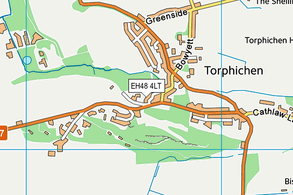 EH48 4LT map - OS VectorMap District (Ordnance Survey)
