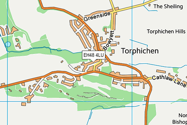 EH48 4LU map - OS VectorMap District (Ordnance Survey)