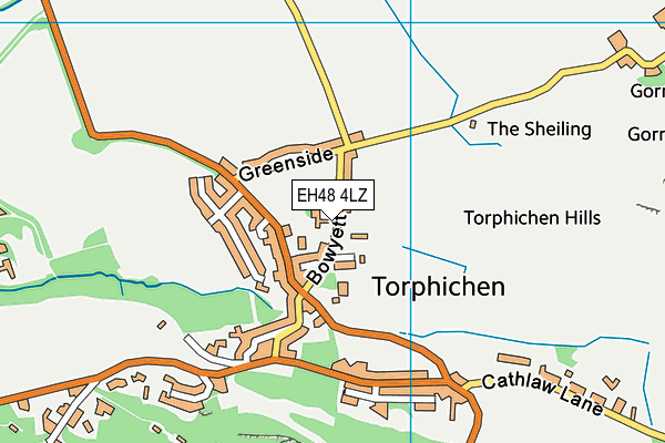 EH48 4LZ map - OS VectorMap District (Ordnance Survey)