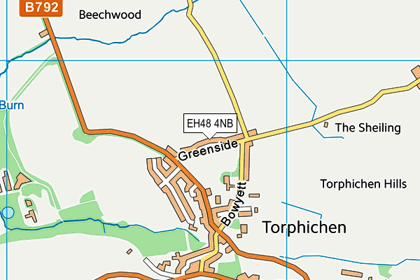 EH48 4NB map - OS VectorMap District (Ordnance Survey)