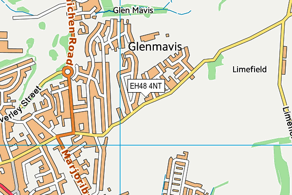 EH48 4NT map - OS VectorMap District (Ordnance Survey)