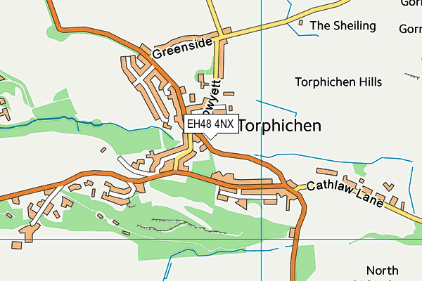 EH48 4NX map - OS VectorMap District (Ordnance Survey)