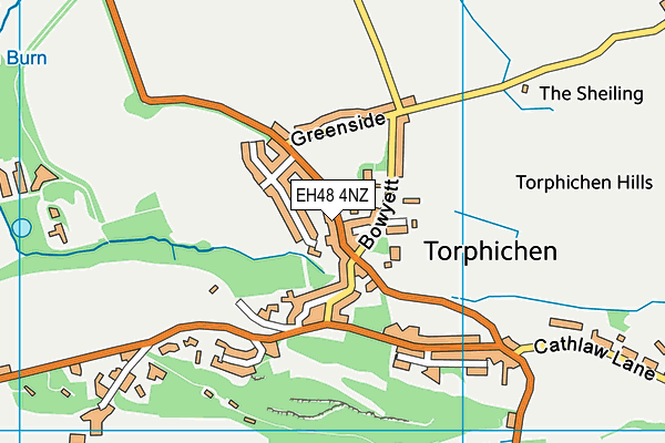 EH48 4NZ map - OS VectorMap District (Ordnance Survey)