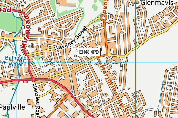 EH48 4PD map - OS VectorMap District (Ordnance Survey)